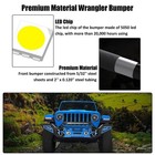 Sunpie Blue Steel Front Bumper For 07-26 Jeep Wrangler Jk jl 4xe   Gladiator Jt