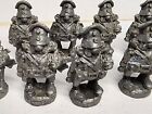 Vintage Set Of 9 Pewter Fantasy Figurines Figure 1970s - 1980s