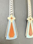  3  Rare Russian 916 Silver Enamel Spoon   T32 916 Star Mark  Antique Ussr