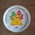 Vintage Care Bears Funday  Plastic Plate Bowl Set Silite Melamine Read