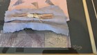 M  Sachs Mixed Media Paper Collage Art Framed Handmade Paper Twigs Reeds Signed