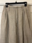 Vtg Ralph Lauren Country Linen Suspender Pants Wide Leg Pleated High Waist Sz 10
