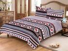 Southwest Aztec Sherpa Plush Fleece Blanket - 3 Piece Set