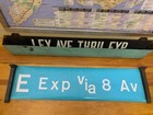 Ny Nyc Subway Roll Sign Nycta 1969 E Express 8th Avenue Times Square Harlem Art
