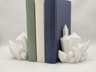 Crystal Bookends Set Of 2 Geometric Crystal Cluster Book Ends Shelf Decor Modern