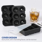 4 6 Grids Big Silicone Ice Cube Square Ball Maker Tray Large Sphere Molds Bar