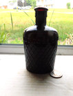 Stunning Red Amber Jug Poison With Xxx  s Embossed  Not To Be Taken