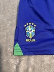 Nike Brazil Cbf National Team Soccer Shorts Blue Green Soccer Football Athletic
