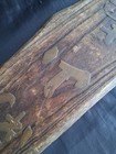 Antique Japanese Kanban Wooden Shop Sign Kanji Brass Inlay