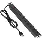 19in Pdu Rack Mount Power Strip 9 Outlet 15a Overload Protection 10ft Cord New