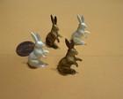 Vintage Plastic Standing Rabbits - Doll House - Western Germany