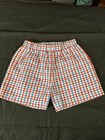 The Beaufort Bonnet Company Boys 4t Plaid Shorts Elastic Waist Pockets Red