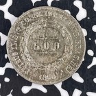 1860 Brazil 500 Reis Lot f2440 Silver  High Grade  Beautiful 