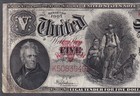 1907  5 Woodchopper Large Size Vf  Legal Tender United States Note 