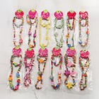 12pcs set Cute Kid Girl Wooden Flower Heart Animals Beads Necklace bracelet Set