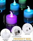 24 Color Changing Flameless Led Tea Light Candles Christmas Wedding Party Decor