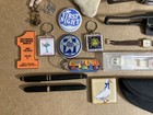 Vintage Junk Drawer Lot Coins  Jewelry  Toys  Watches  Rocks  Magnets Estate Old