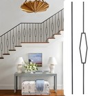 Pack Wrought Iron Balusters For Staircase Interior  44  Hexagon   Straight 10