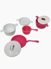 1982 Barbie Dining Center 4337 Dream Furniture 2417 Pink Stove Dishes Only 80   s