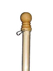 5  Wood Flag Pole Kit Wall Mount Bracket 3x5 Our Lady Of Guadalupe Poly Flag