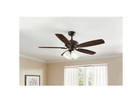 Hampton Bay Hollis 52  Bronze Led Ceiling Fan 5 Blades Light Kit Remote