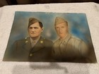     rare Vtg Wwi Wwii In The Us Army   Usmc Hand Drawn Portrait Vet Bring Back