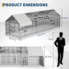 130  40 metal Chicken Coop Chicken Run Backyard Hen House Poultry Habitat Cage