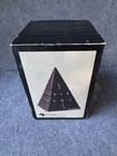 Vintage 1988 4-d Design Time Pyramid Clock Black Postmodern Kinetic Art Boxed