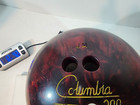 Columbia 300 White Dot Red Bowling Ball Drilled 12 Lb Drilled