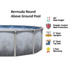 Above Ground Bermuda 48  Wall Swimming Pool W  Liner   Skimmer -  choose Size 