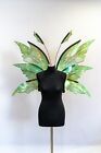 Green Fairy Wings Costume For Adult Butterfly Elf  Cosplay Iridescent Halloween