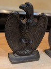 Vintage Robert Emig 1188 Cast Iron Federal Eagle Bookends Pair 6 5  Black