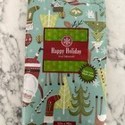 New Christmas Santa Holiday Vinyl Tablecloth Flannel Back Oblong 52 In X 90 In