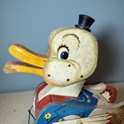 Vintage Fisher Price Dr Doodle Duck Pull Toy  132 Working Sound Classic 1950s