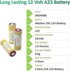 Kaponsec 5 Pack Alkaline L1028f 23a 12 Volt Batteries For Celling Fan And Re   