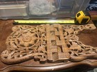 Vintage Hand Carved Wooden Folding Book Holder Bible Cookbook 