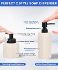 Beige Bathroom Accessory Set - 6 Pcs  Toothbrush Holder  Lotion   Foaming Soa   
