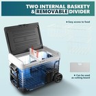 12v Car Refrigerator Freezer Portable Cooler -4    68    Dc ac W wheels For Camping