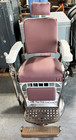 Antique 1920s Emil J Paidar Barber Chair Reupholstered Porcelain Armrests