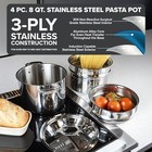 Viking 3-ply Stainless Steel Pasta Pot With Lid  8 Quart  4 Piece Multipot Ki   