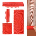 4 Pcs Wood Grain Tool rubber Wooden Pattern Graining Knurling Tool natural