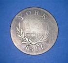 Yorkshire 1811 Cattle And Barber Silver Sixpence Trade Token -  72287454     