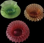 Stevens   Williams Threaded Glass Finger Bowl Plate 3 Sets - Antique Victorian