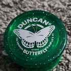 Duncan Butterfly Yo-yo Green Glitter Transparent 95th Anniversary 2024