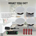 Herdio 4 Pack 6 5       Bluetooth Ceiling Wall Speakers 600w Flush Mount 2-way Home