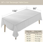 Craft   Party  Polyester Tablecloth - Rectangle White Tablecloth  90 X 156 Inch 
