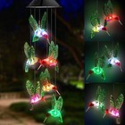 Color-changing Led Hummingbird Solar Wind Chimes Yard Home Garden Decor Lights