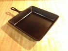 Vintage Lodge Square 9 75  Cast Iron Skillet 8sqsk Flat Smooth Restored