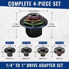 Low Profile Impact Socket Adapter 1 4 To 3 8  1 2 To 3 8  1 2 To 3 4  3 4 To 1 