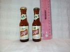 4  Schlitz Beer Bottle Salt   Pepper Shakers  Vintage Brown Glass  1957